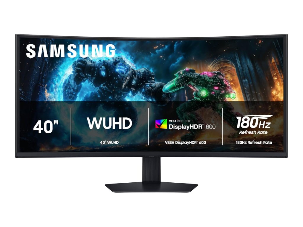 SAMSUNG Odyssey G7 G75F WUHD Gaming Monitor 40", 5120 x 2160, 180Hz, 1ms, 21:9, DP - HDMI*2 - USB, HAS
