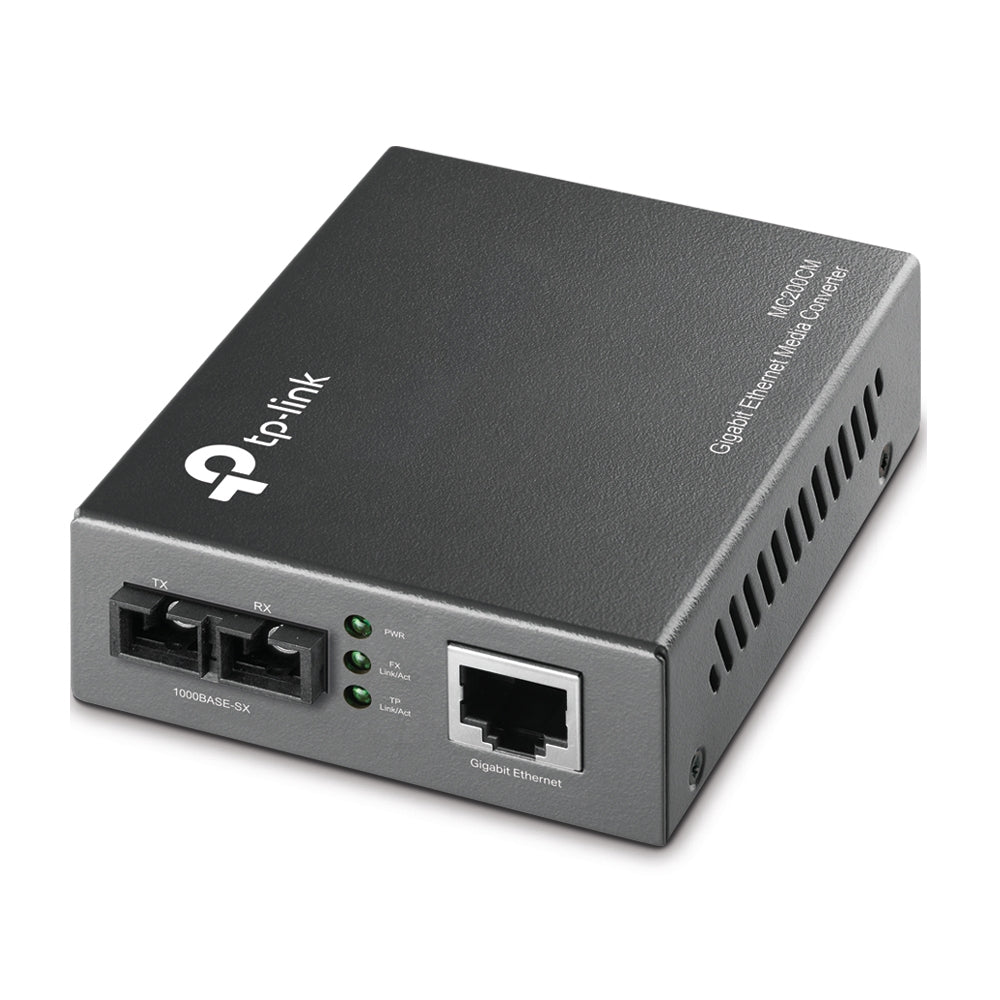 TP-LINK MC200CM Gigabit multi-mode SC fiber Converter, Full-duplex, up to 550m