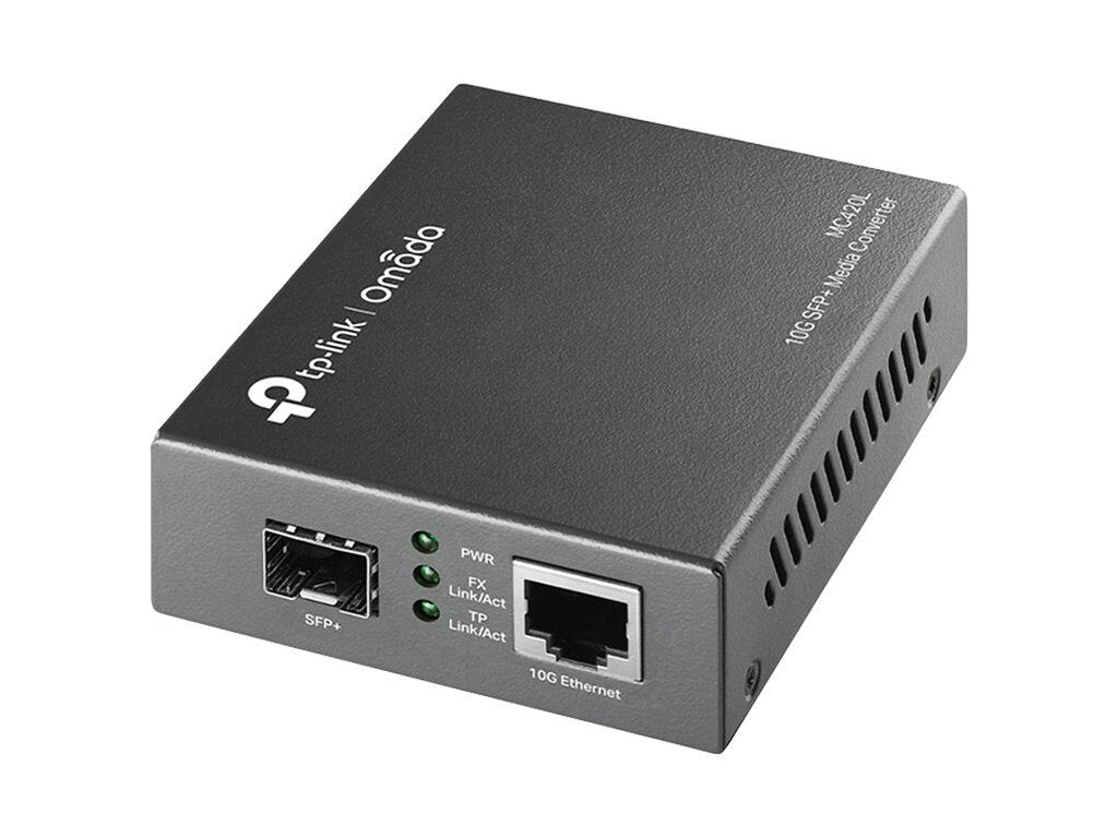 TP-LINK MC420L Omada 10G Multi-Gigabit SFP Media Converter, 1 1G - 2.5G - 5G - 10Gbps RJ45 port, 1x SFP