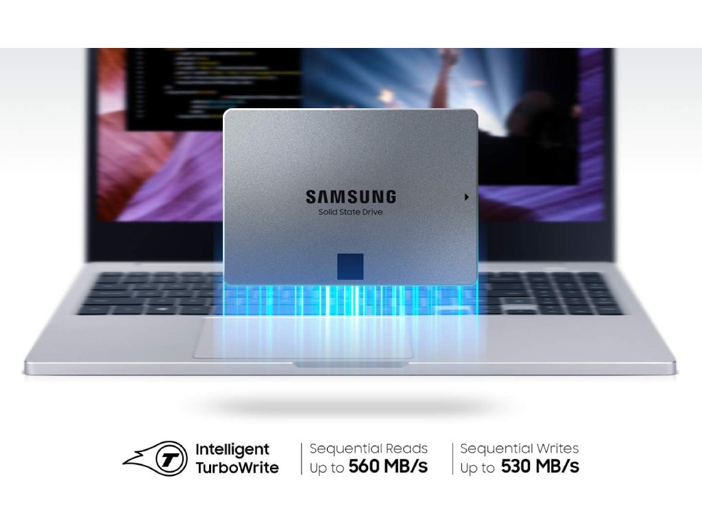 SAMSUNG 870 QVO SATA 2.5" SSD 4TB, 2nd gen V-NAND, 560 MB - s read and 530 MB - s write