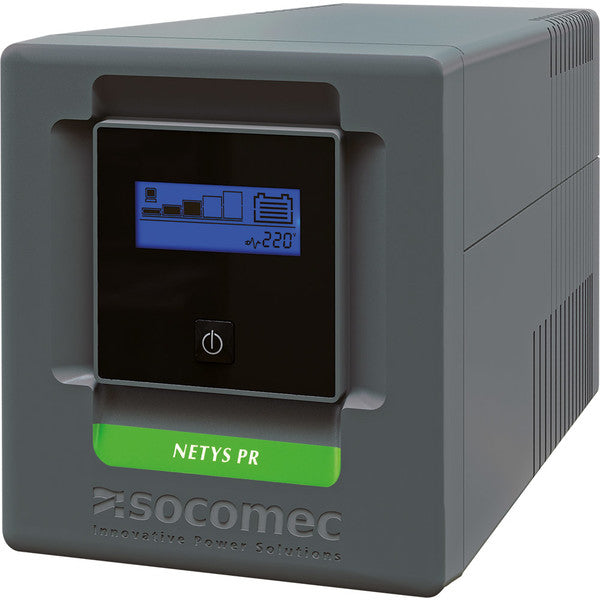 Socomec UPS NeTYS PR-MT 1000VA - 700W 230V 50 - 60Hz, AVR, RJ45, USB, LCD, Line interactive, Sinewave