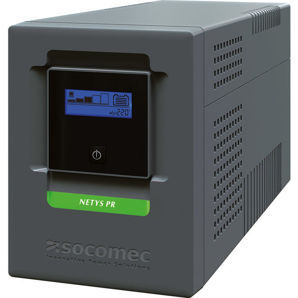 Socomec UPS NeTYS PR-MT 1500VA - 1050W 230V 50 - 60Hz, AVR, RJ45, USB, LCD, Line interactive, Sinewave
