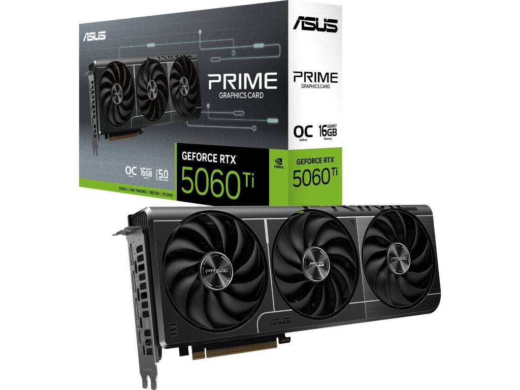 ASUS PRIME GeForce RTX 5060 Ti 16GB GDDR7 OC Edition , HDMI 2.1b*1 - DP 2.1b*3, 128-bit