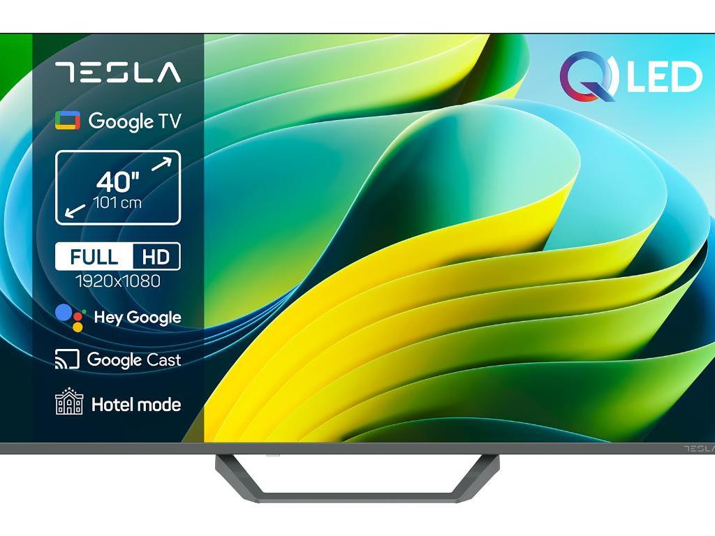 Tesla Q40E665GFS QLED TV 40" full HD, Google TV smart, DVB-T2 - C - S2
