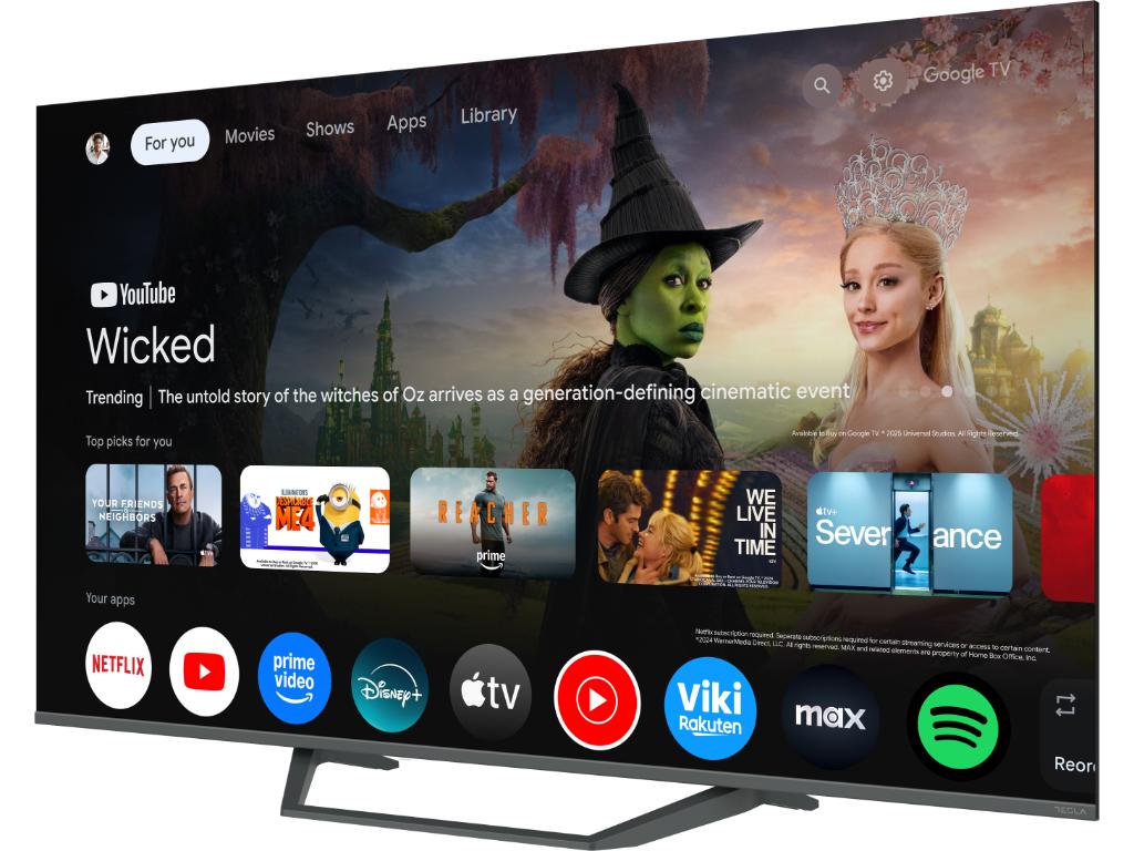 Tesla Q55E655GUS QLED TV 55" ultra HD, Google TV smart, frameless, DVB-T2 - C - S2