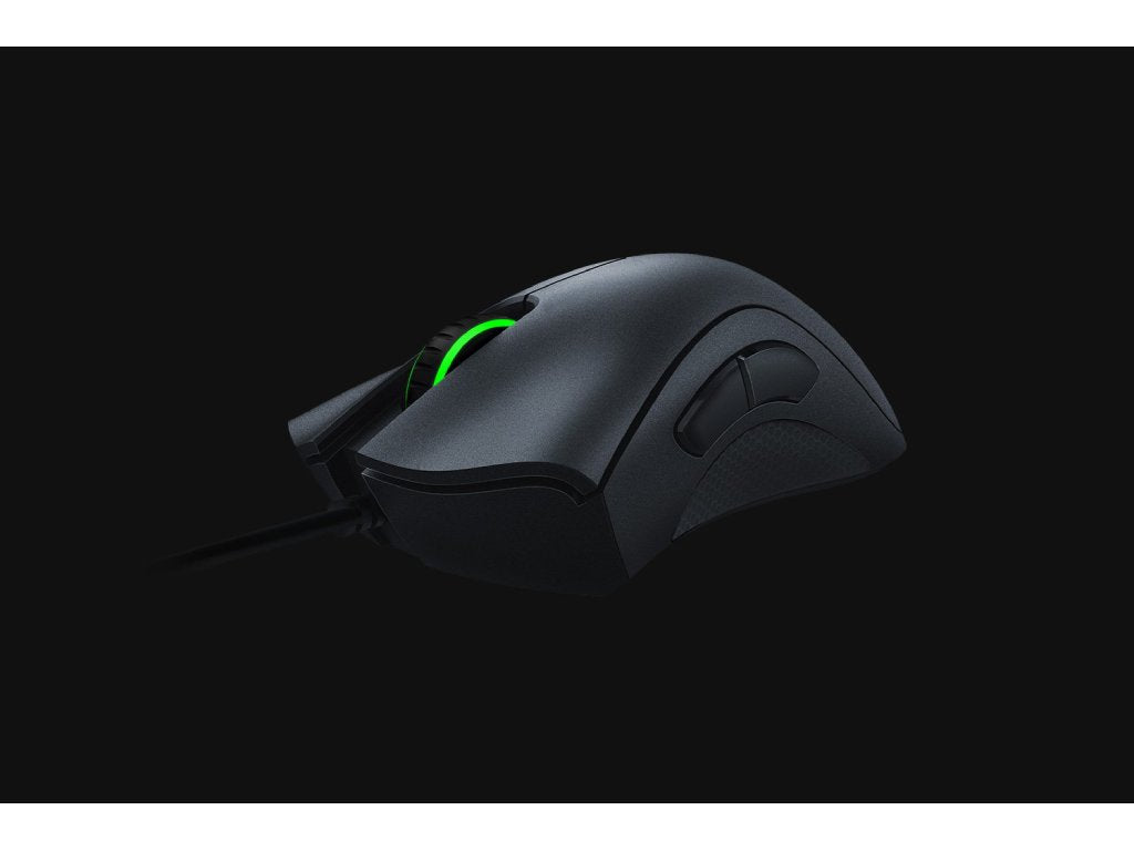 RAZER DeathAdder Essential Gaming Mouse with 6400 DPI optical sensor, 220 ips, Green Lighting