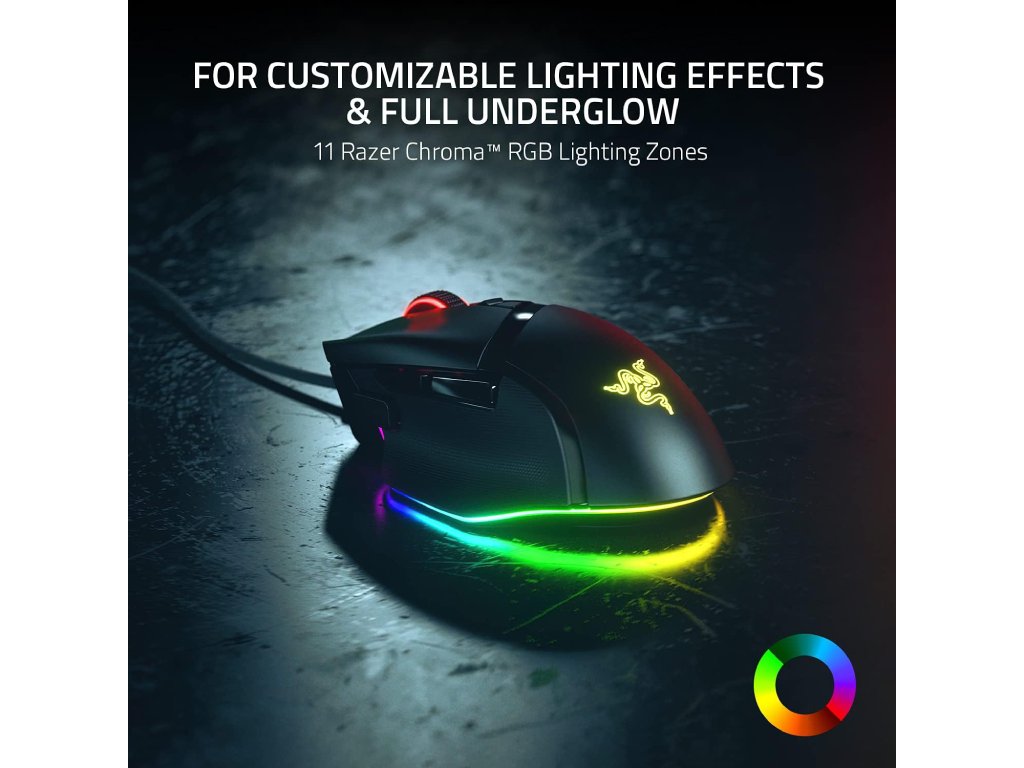 RAZER Basilisk V3 Customizable Gaming Mouse with Razer Chroma RGB, 26K DPI, 11 Buttons