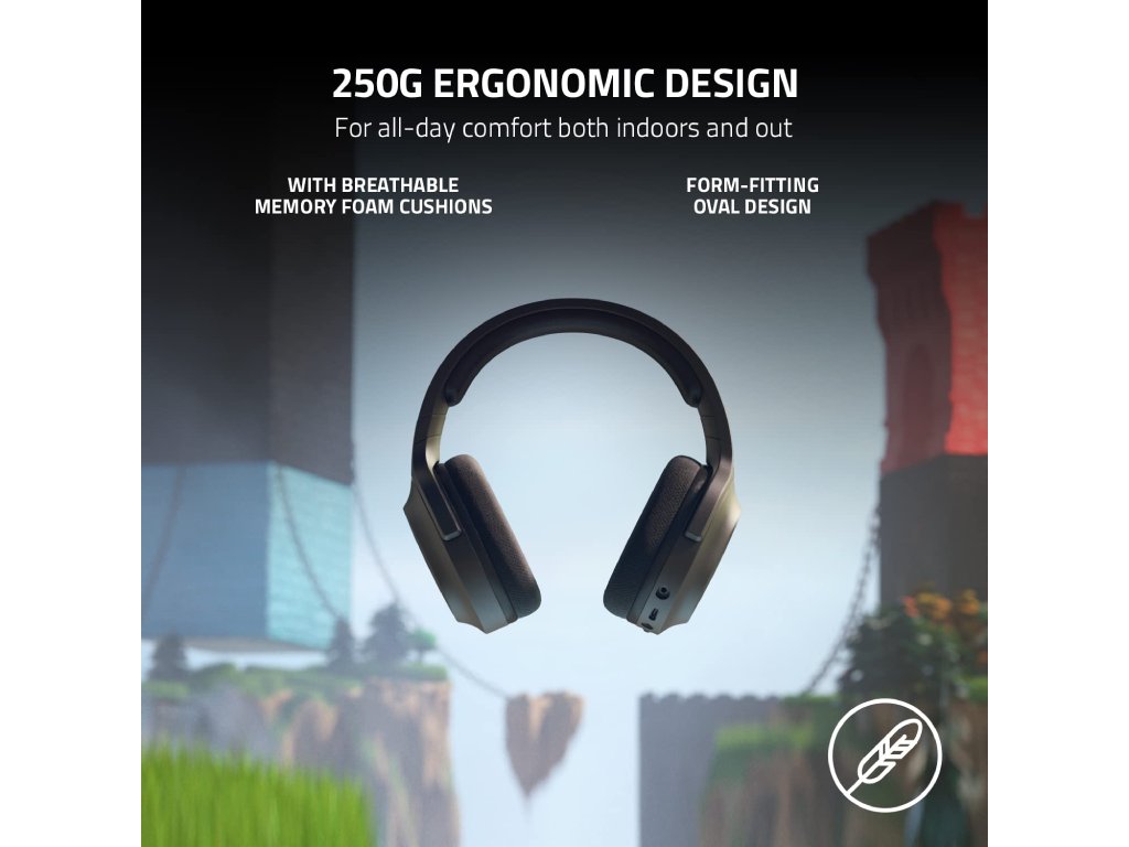 RAZER Barracuda X - Black, Wireless Multi-platform Gaming Headset, 250g, TriForce 40mm Drivers