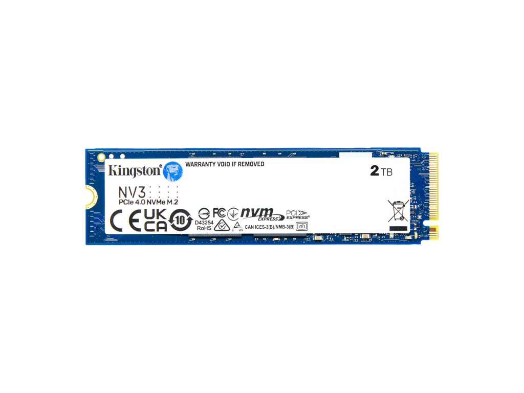 KINGSTON 2TB NV3 PCIe 4.0 NVMe SSD, Up to 6000MB - s read, 5000MB - s write