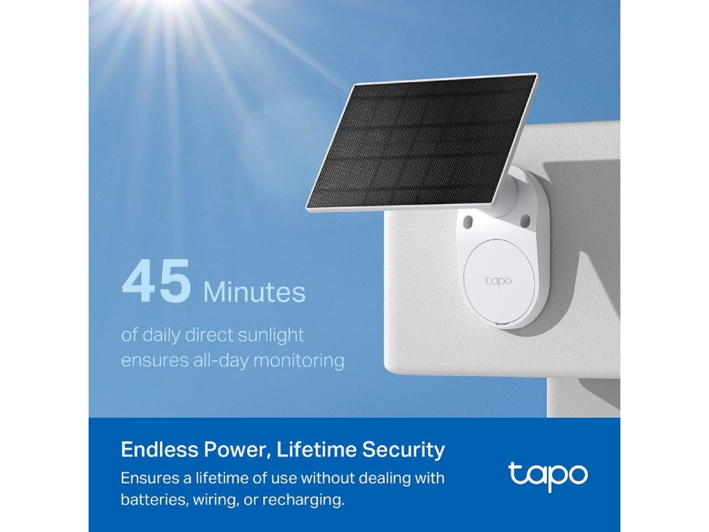 TP-LINK TAPO C410 KIT Solar-Powered Security Camera Kit, 2K, 3MP, Free AI Detection, IP65