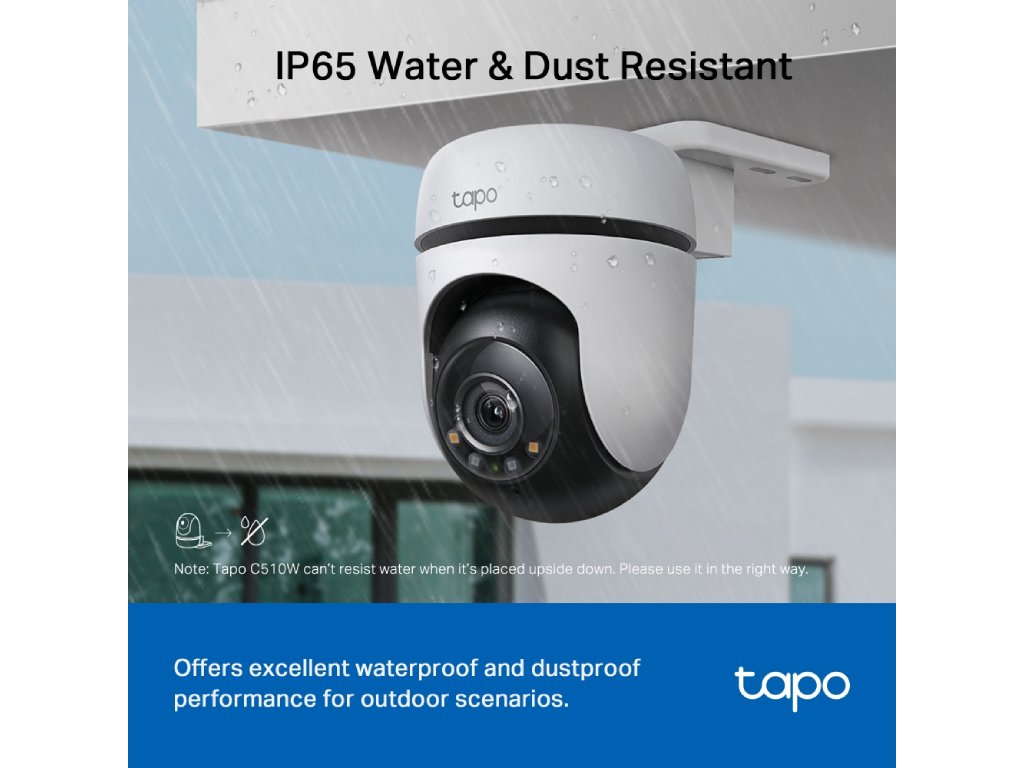 TP-LINK TAPO C510W Outdoor Pan - Tilt Security WiFi Camera 2K 2304 x 1296 px 360 Visual Coverage IP65