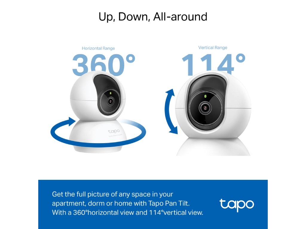 TP-LINK Tapo C230 Pan - Tilt AI Home Security Wi-Fi Camera, 3K 5MP, Wide Range of Movement