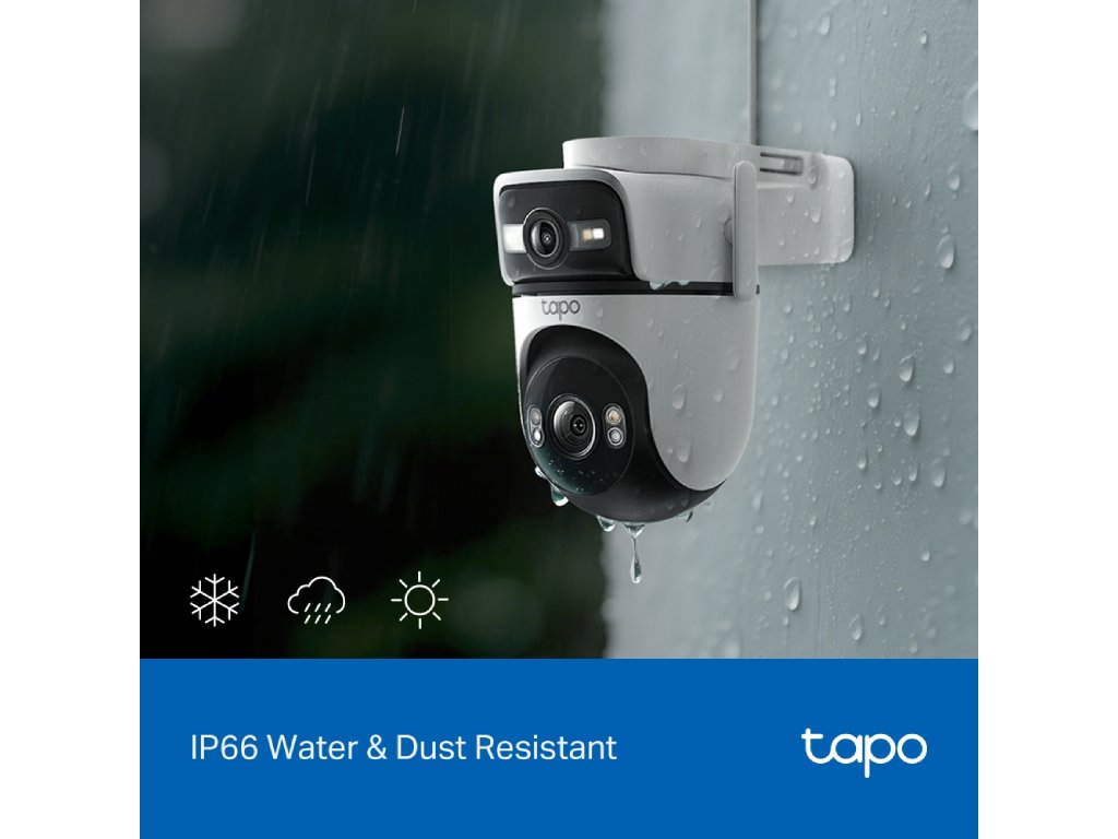 TP-LINK TAPO C545D Outdoor Dual Lens Security Wi-Fi Camera,Double 2K View,360 AI Tracking,3MP, IP66