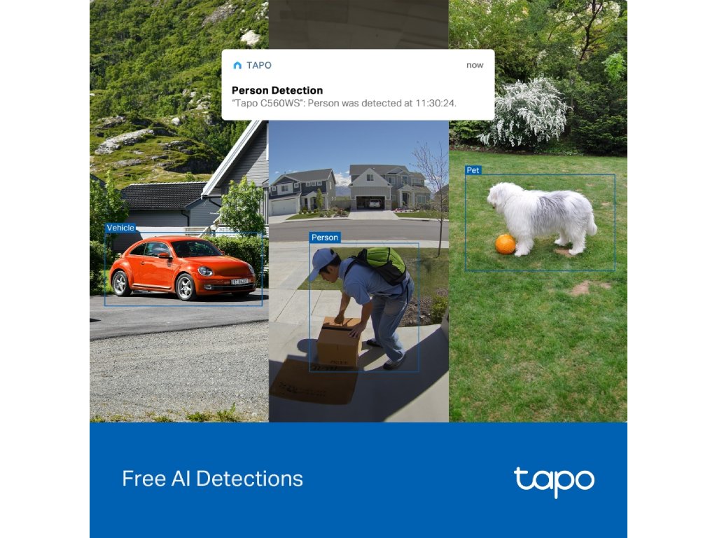 TP-LINK TAPO C560WS 4K Outdoor Pan - Tilt Security Wi-Fi Camera, 360 AI Tracking, IP66 Weatherproof