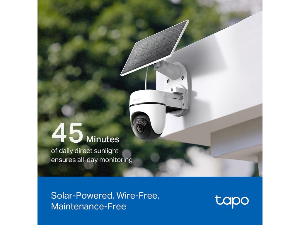 TP-LINK TAPO C610 KIT Solar-Powered Pan - Tilt Security Camera Kit, 360 AI Tracking, 2K 3MP, IP65