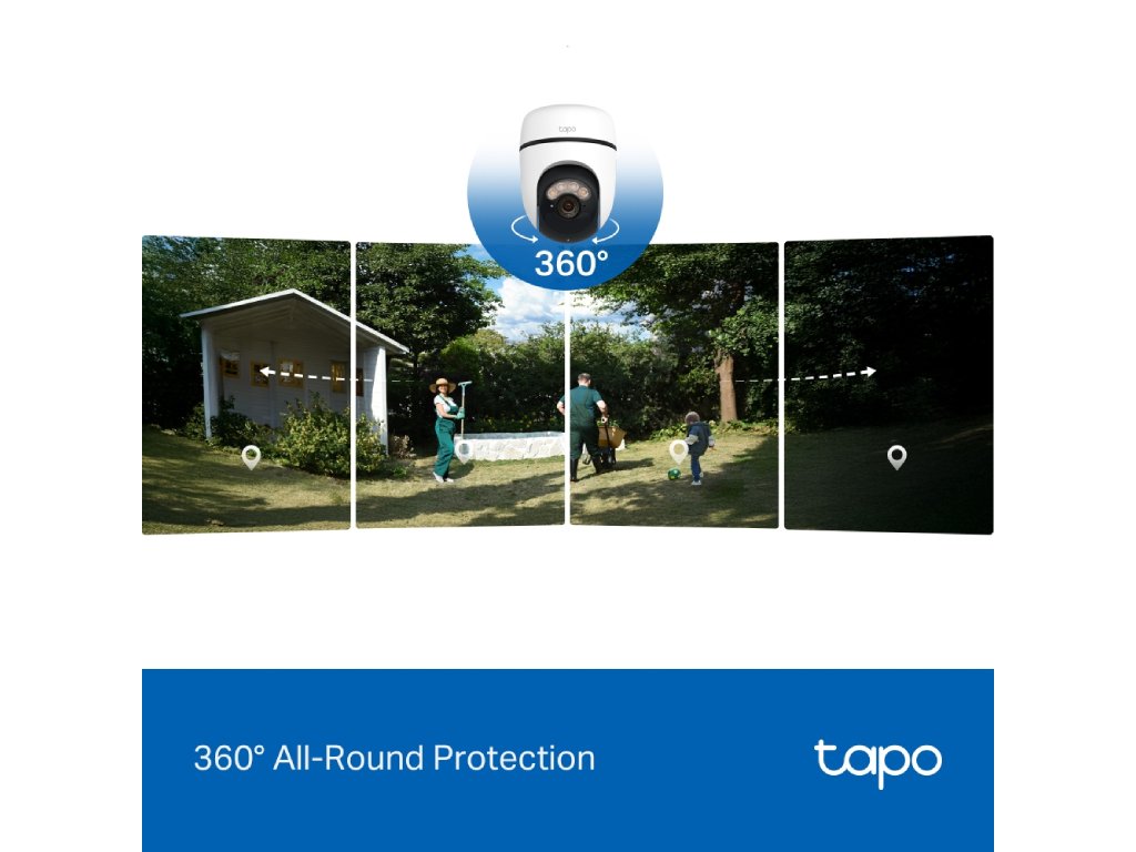TP-LINK TAPO C630 KIT Solar-Powered Pan - Tilt Security Camera Kit, 24 - 7, 3K 5MP, IP 65, AI