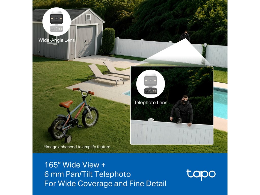 TP-LINK TAPO C645D KIT Dual 2K Solar-Powered Dual-Lens Pan - Tilt Security Camera Kit