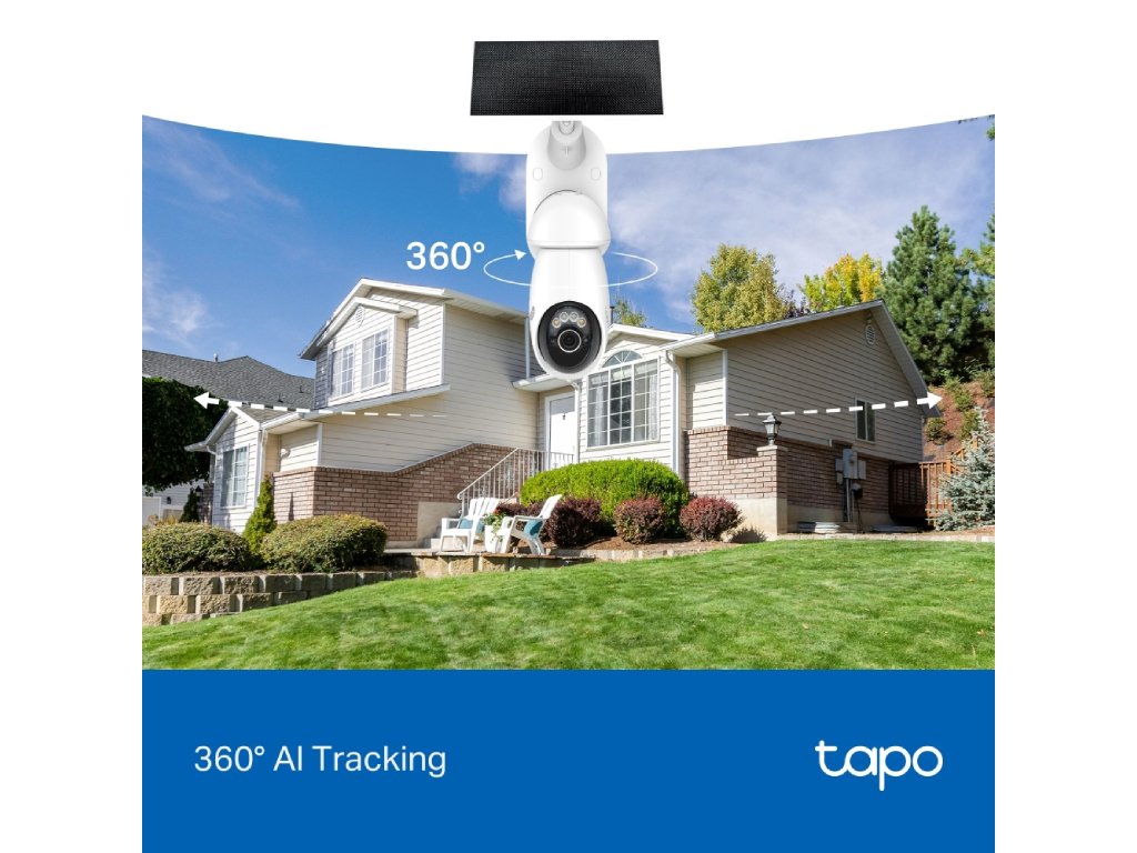 TP-LINK TAPO C660 KIT Ultra 4K Solar-Powered Pan - Tilt Security Camera Kit, 360 AI Tracking