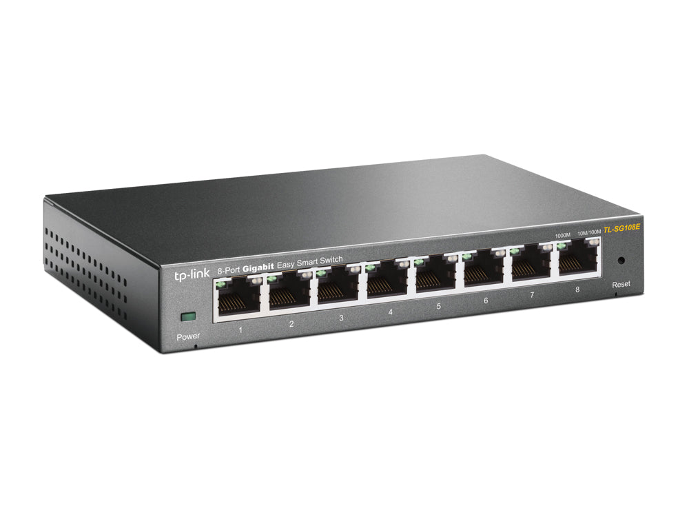 TP-LINK TL-SG108E 8-Port Gigabit Easy Smart Switch, Metal casing