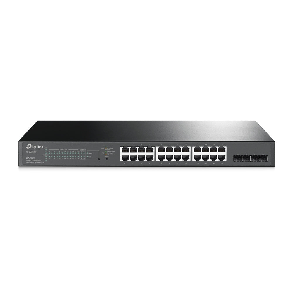 TP-LINK TL-SG2428P JetStream 28-Port Gigabit Smart Switch with 24-Port PoE+ 250 W