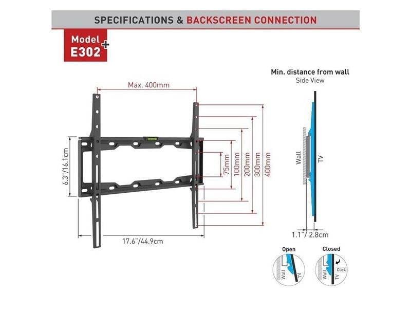 E302+.B LCD TV zidni nosač do 65 inča