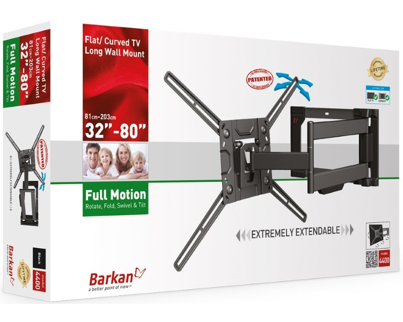 4400.B LCD TV zglobni zidni nosač do 86 inča za ravne i zakrivljene televizore