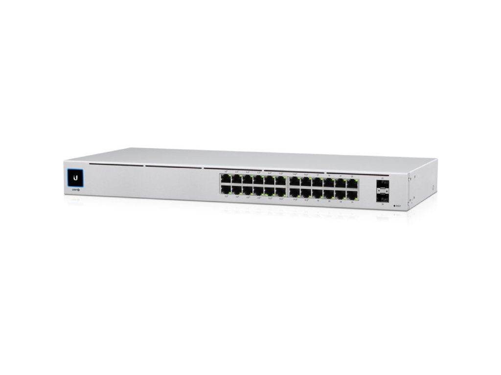 UBIQUITI USW-24-POE 24-port Layer 2 PoE switch, fanless, 24 GbE RJ45 ports(16 PoE - PoE+),2*SFP, 95W