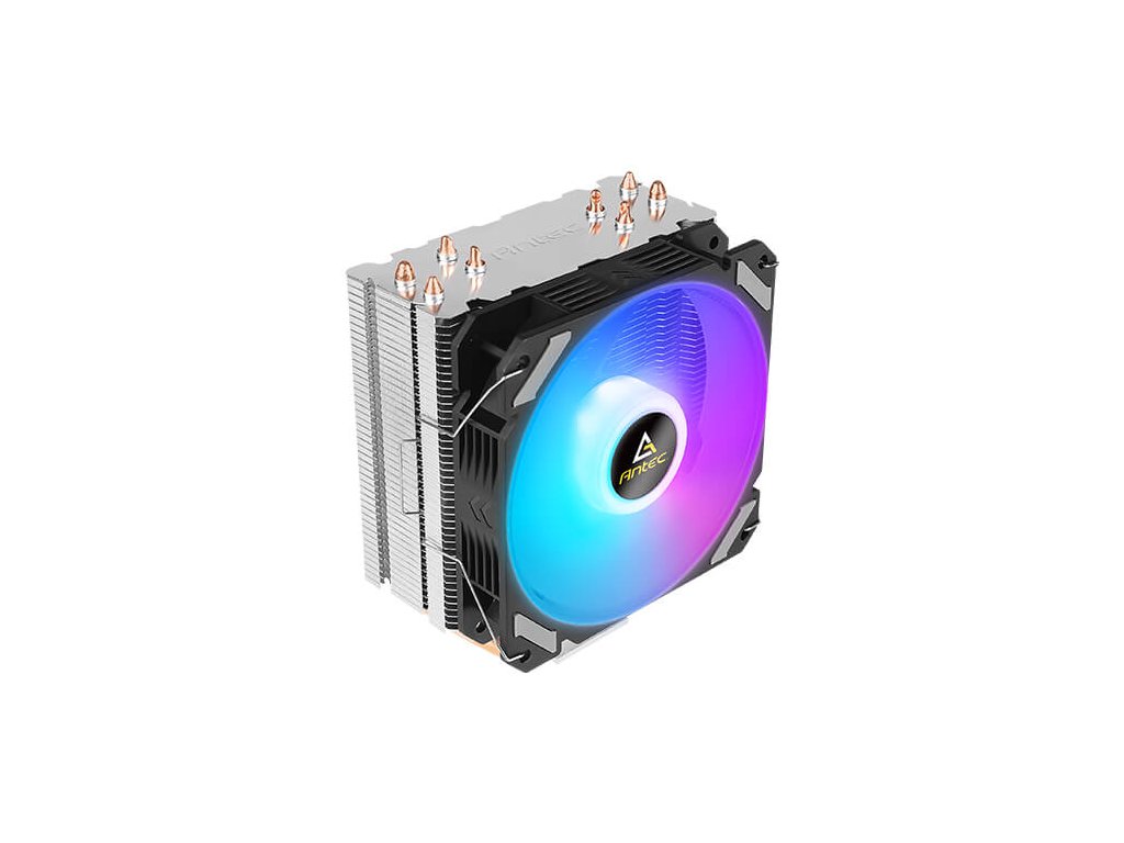ANTEC A400i Neon Lighting CPU Air Cooler, 120mm Fan, 800-1800 RPM, INTEL - AMD, 150W TDP