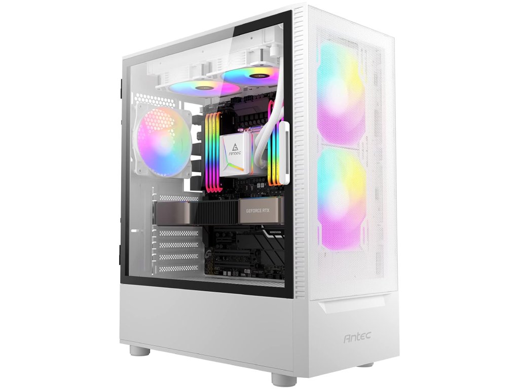 ANTEC NX410 White NX Series-Mid Tower Gaming Case, USB3.0 - USB2.0*2, HD-AUDIO2, 2*140 mm ARGB fan