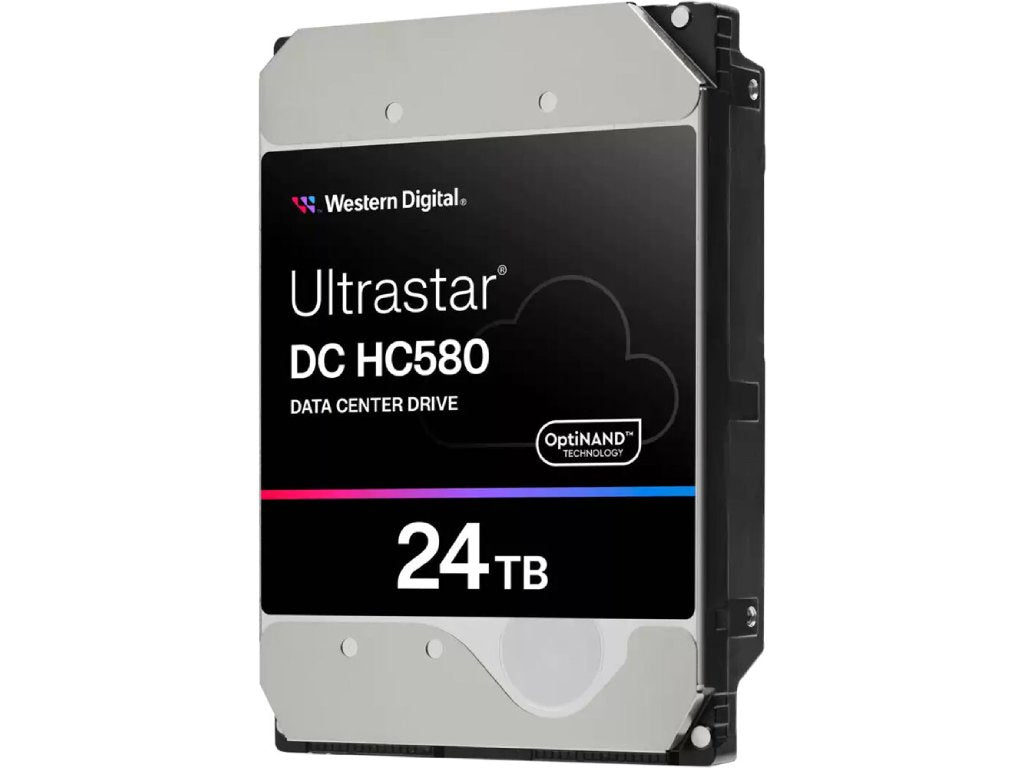 WD 24TB Ultrastar DC HC580 Data Center HDD, 7200 RPM, Up to 298MB - s, 512MB cache, SATA, CMR