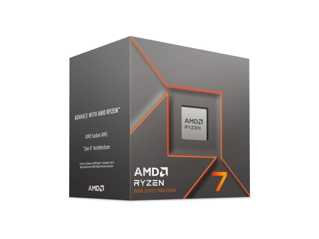 AMD Ryzen 7 8700F, 4.1GHz - 5.0GHz Max, 8C - 16T, AM5, 16MB L3 cache, Wraith Stealth, Graphics Required