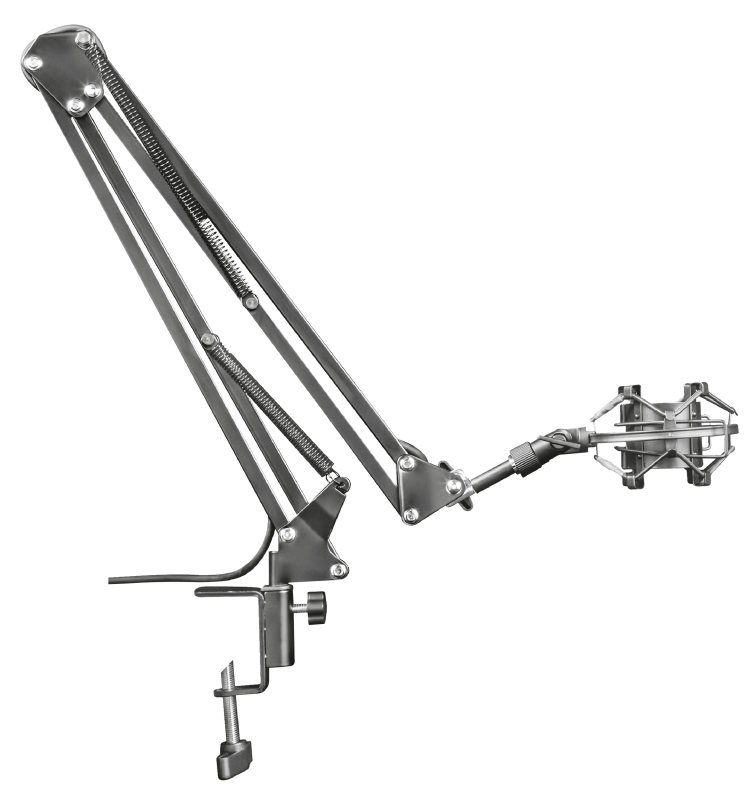 TRUST GXT 253 Adjustable microphone arm,USB port - Black