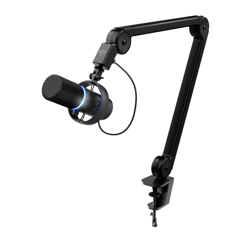TRUST GXT 255+ ONYX Professional studio-grade microphone and arm, Pro sound quality and a clean look