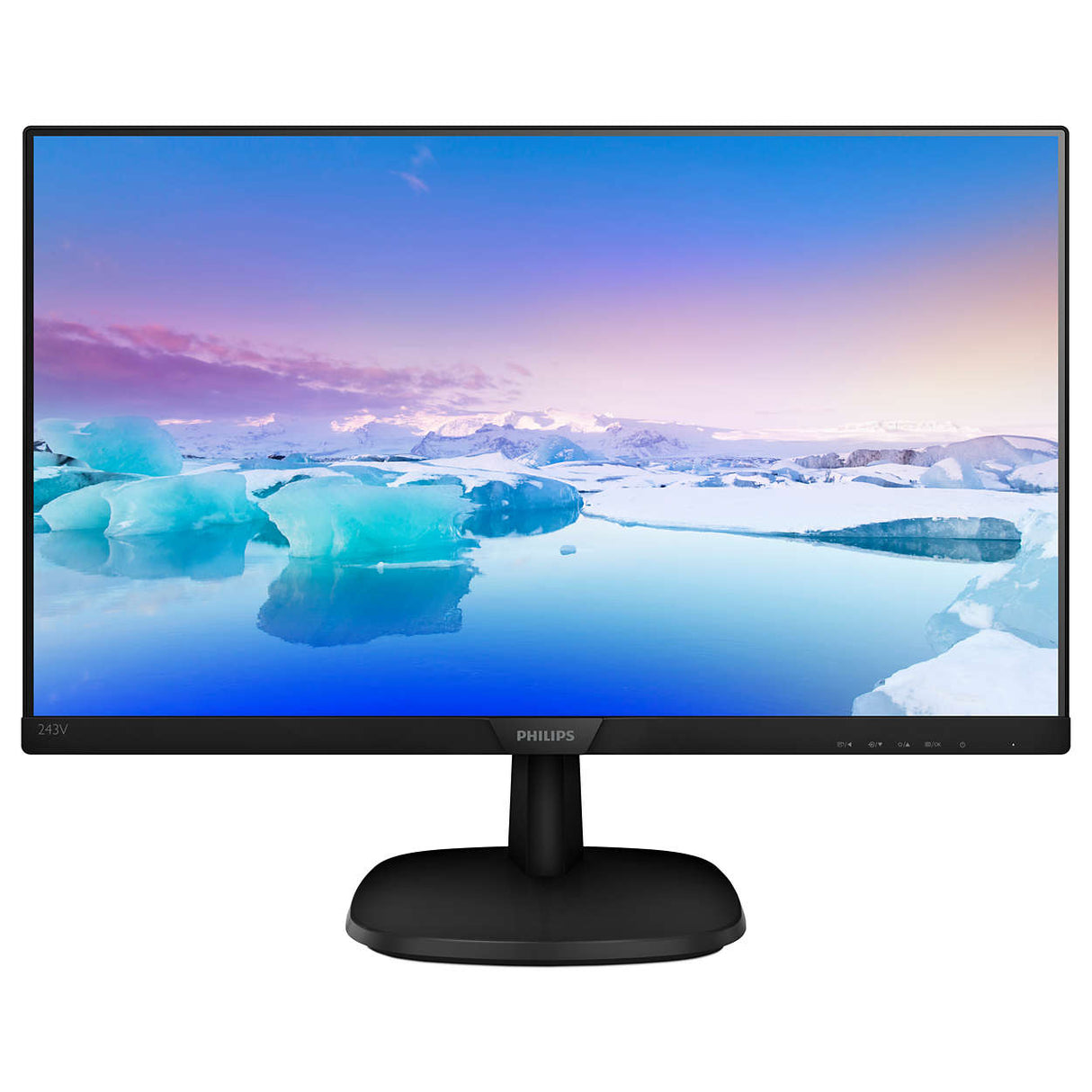 PHILIPS LED IPS Monitor 243V7QDSB, 23.8",1920x1080, 75Hz, 10M:1, 4 ms, VGA - DVI-D - HDMI, Black
