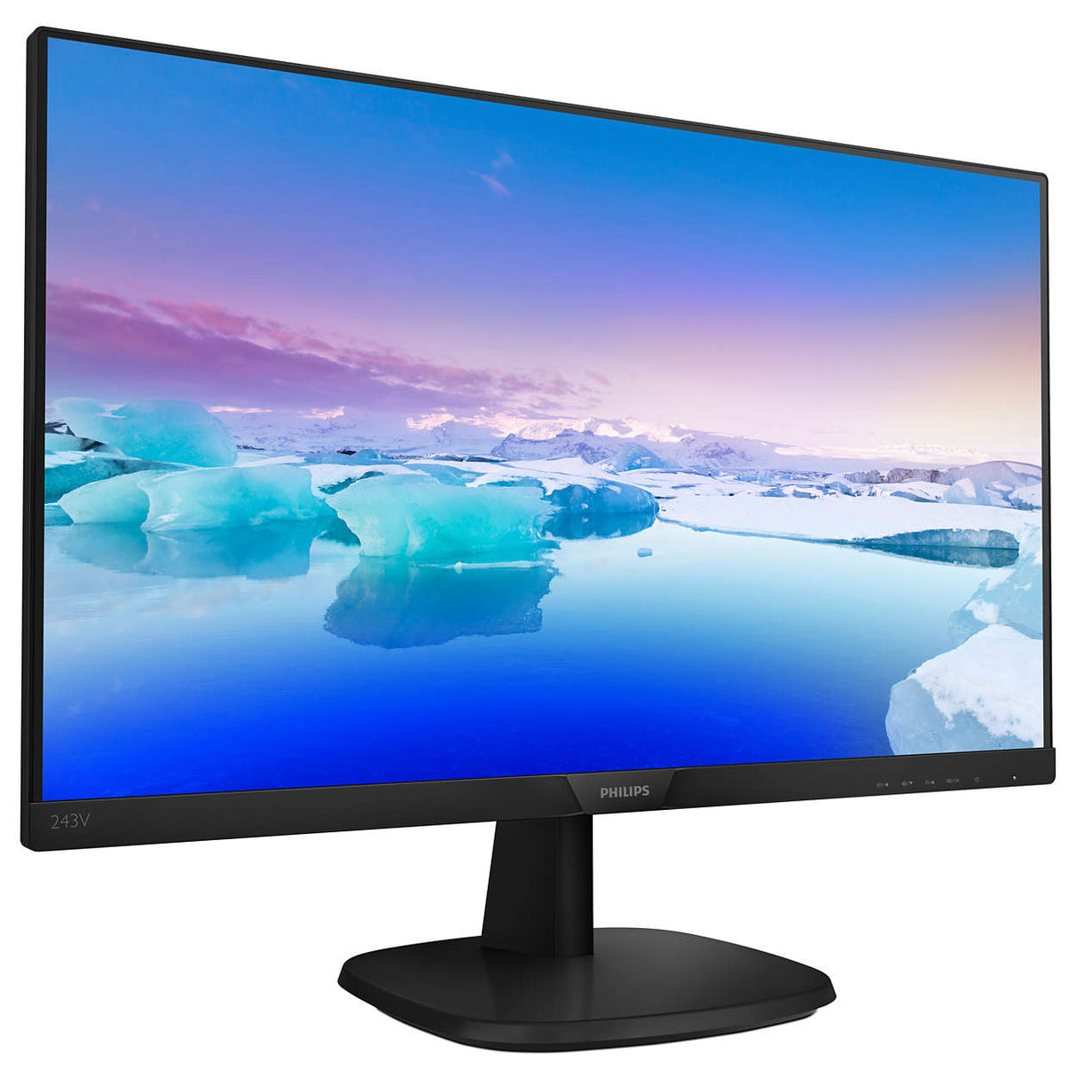 PHILIPS LED IPS Monitor 243V7QDSB, 23.8",1920x1080, 75Hz, 10M:1, 4 ms, VGA - DVI-D - HDMI, Black