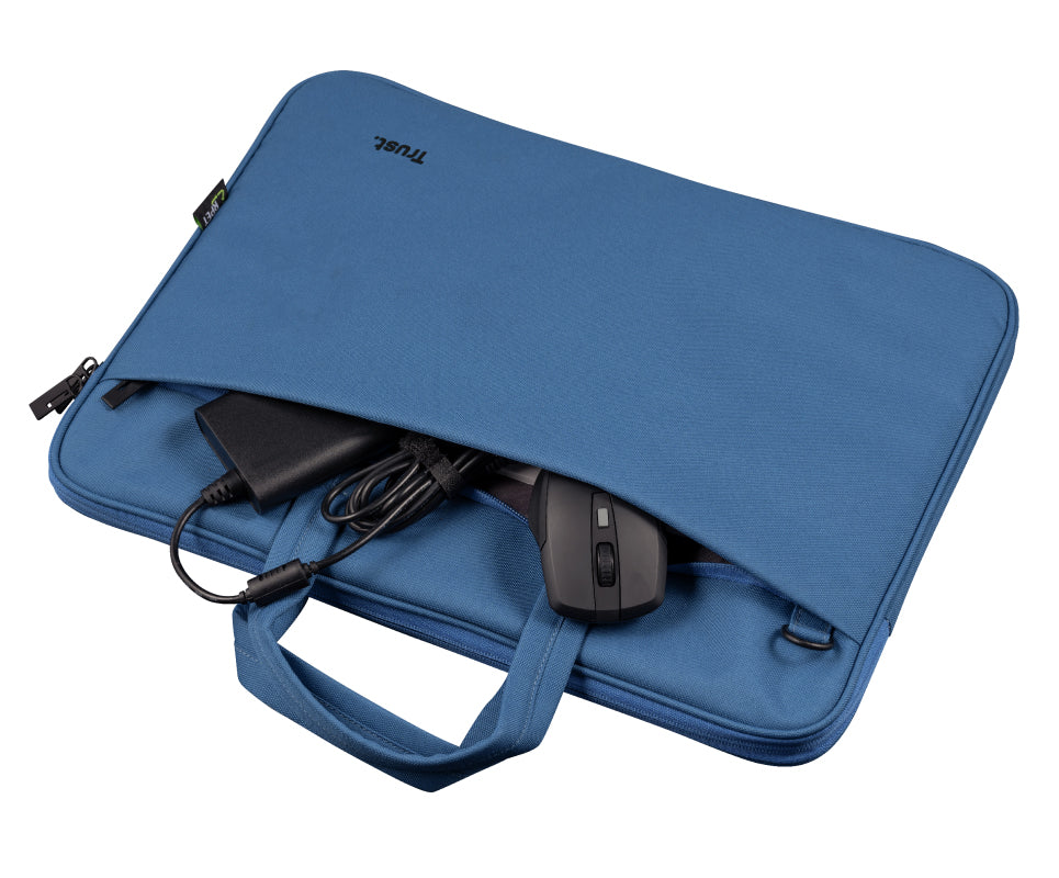TRUST Bologna Eco-friendly Slim laptop bag for 16 inch laptops - Blue