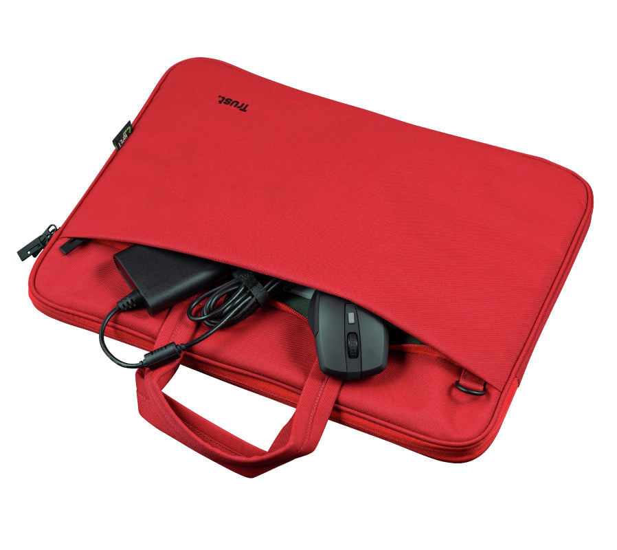 TRUST Bologna Eco-friendly Slim laptop bag for 16 inch laptops - Red