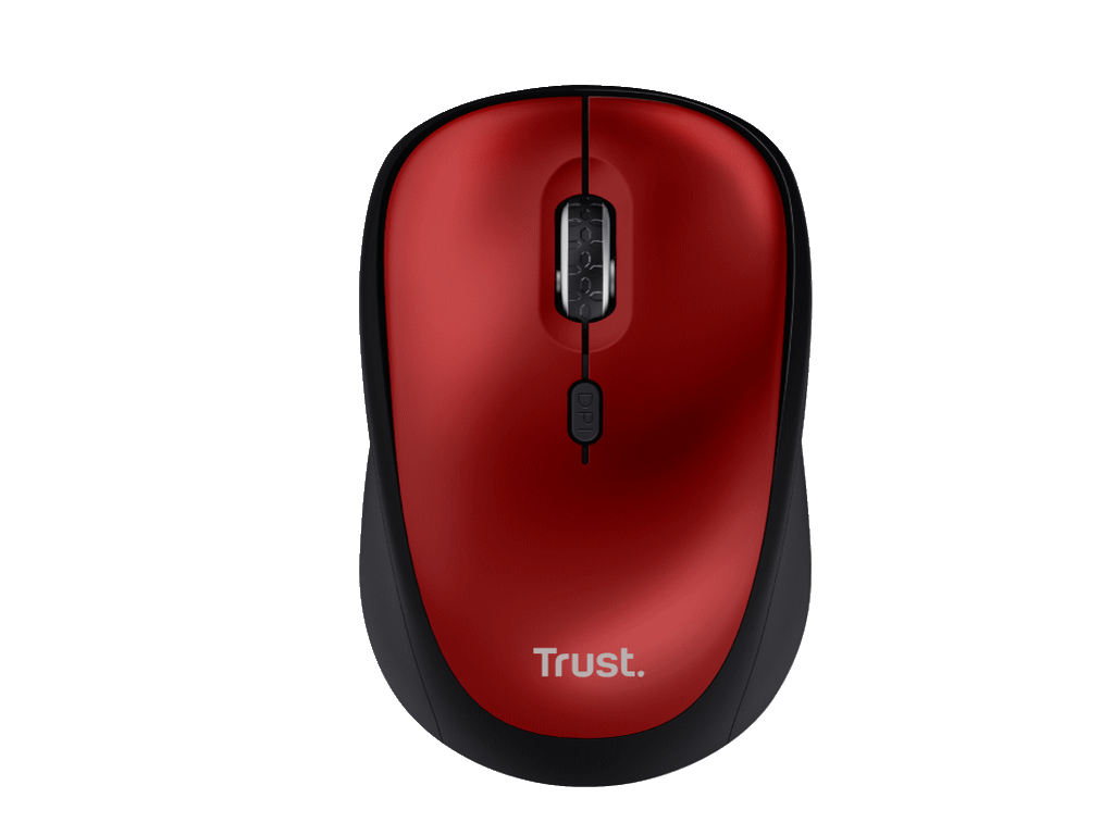 TRUST Yvi+ Silent Wireless Mouse Red DPI 800,1600