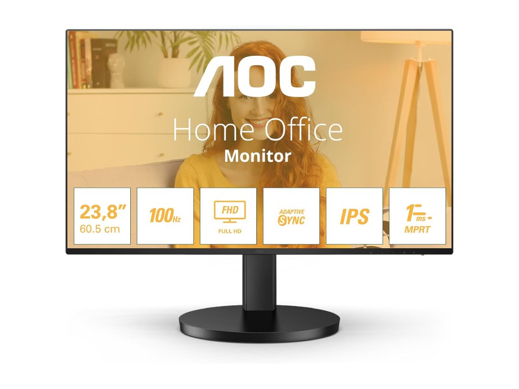 AOC LED IPS Monitor 24B3HA2, 23.8", Full HD 1920x1080, 100Hz,1300:1, 1 ms,VGA - HDMI, Zvučnici 2 W x 2