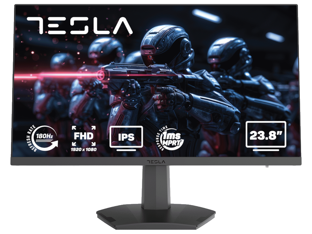 TESLA IPS Gaming Monitor GH345, 23.8" FHD (1920x1080), 180 Hz, 1 ms, 400 cd - m2, DP - HDMI*2, 75x75 mm