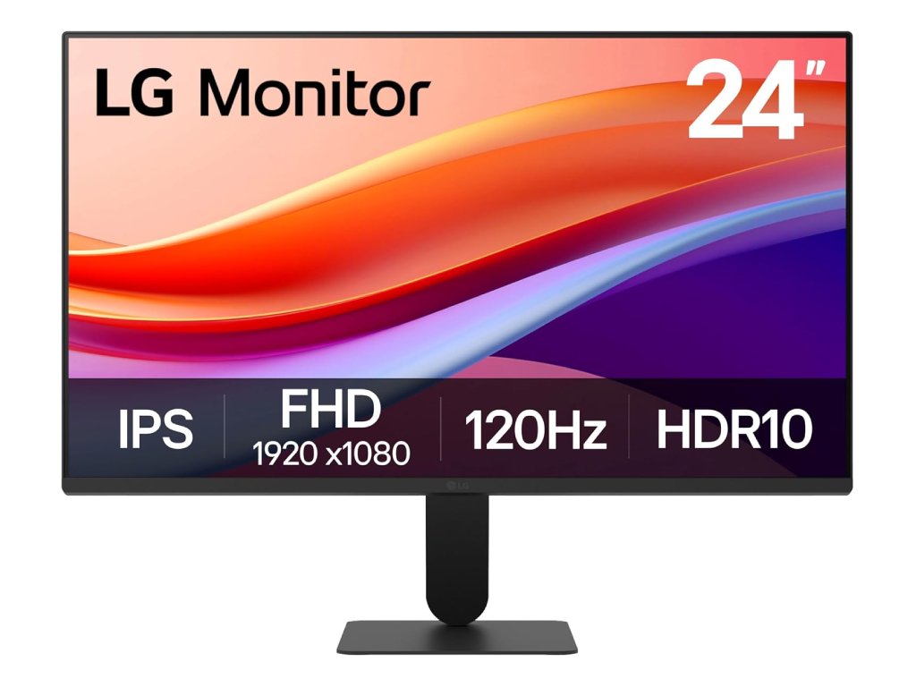 LG LED IPS Monitor 24U41YA-B, 23.8", Full HD 1920 x 1080, 120Hz, 1500:1, 1 ms, HDMI - VGA, HDR10