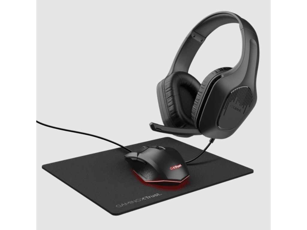 TRUST GXT790 TRIDOX 3-IN-1 - Slušalice,miš,podloga - crna