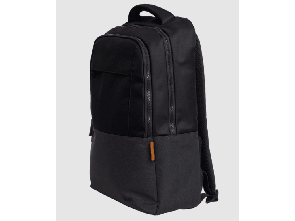 TRUST LISBOA 16" Laptop Backpack, 23 L, BLACK, polyester