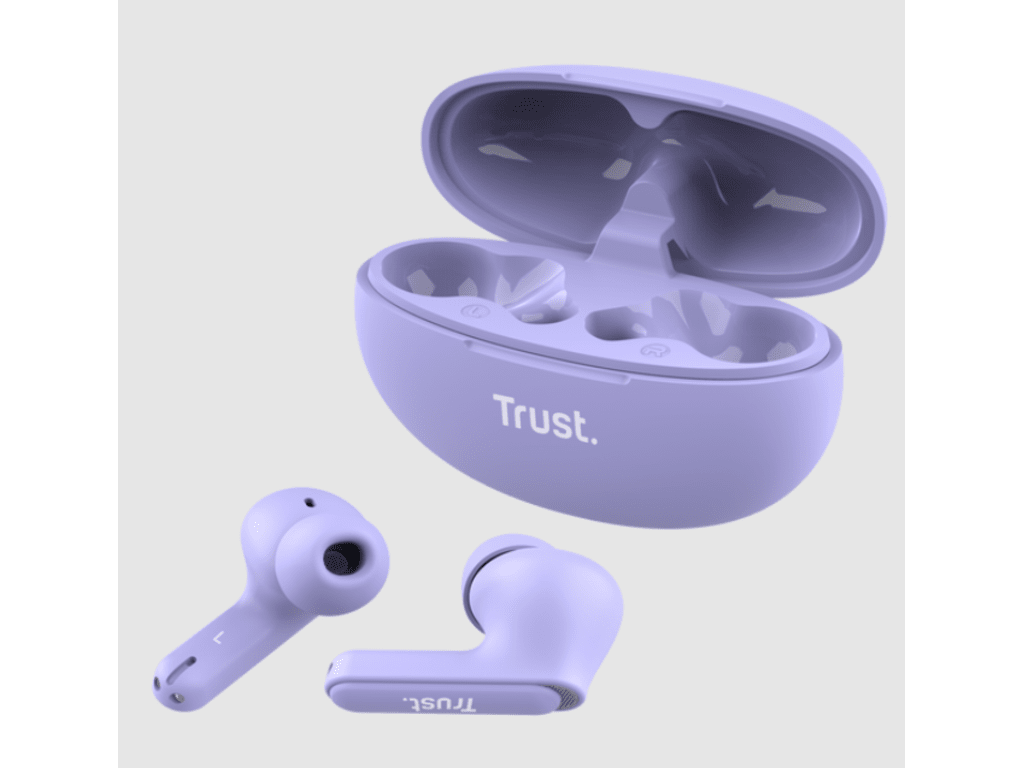 TRUST Yavi Bluetooth ENC Earbuds purple,USB-C