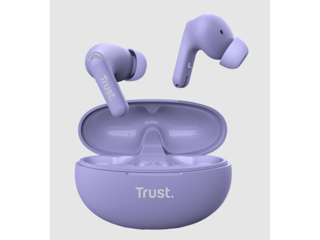 TRUST Yavi Bluetooth ENC Earbuds purple,USB-C