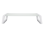 TRUST MONTA Tempered glass monitor stand - White, D:225 mm, W: 415 mm, H: 98 mm