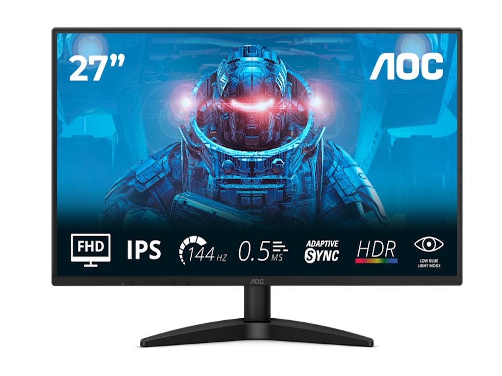 AOC IPS Gaming Monitor 27B36X, 27", Full HD 1920x1080, 144 Hz, 0.5 ms, 1500:1, HDR 10, HDMI - DP