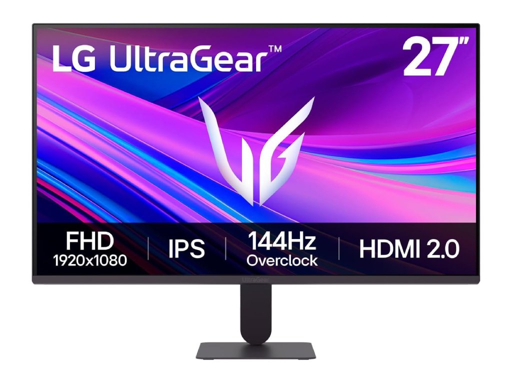 LG UltraGear IPS Gaming Monitor 27G411A-B, 27", Full HD, 144Hz(OC), 1ms MBR, 1500:1, HDMI - DP