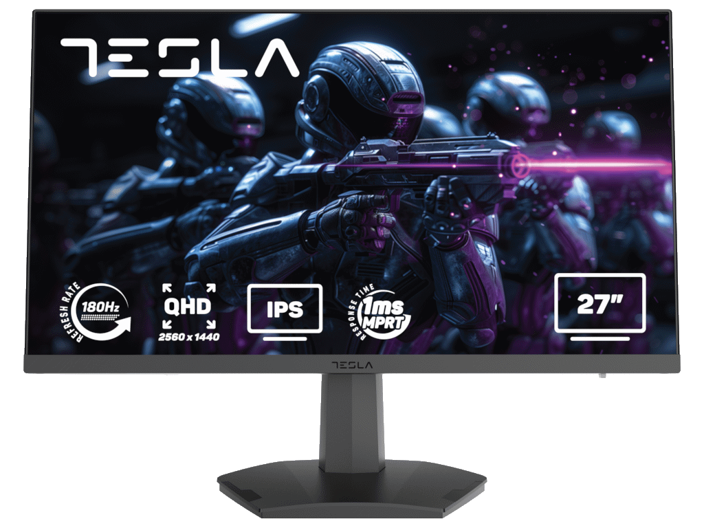 TESLA IPS Gaming Monitor GH645, 27" QHD (2560x1440), 180 Hz, 1 ms, 390 cd - m2, DP - HDMI*2, 75x75 mm