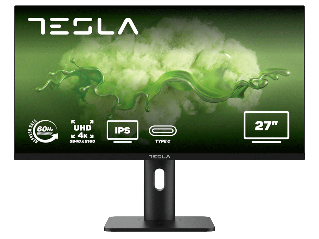 TESLA 4K IPS Monitor MH949, 27" UHD (3840 x 2160), 5 ms, 1000:1, DP - HDMI - USB Type-C,HAS - PIVOT - SWIVEL
